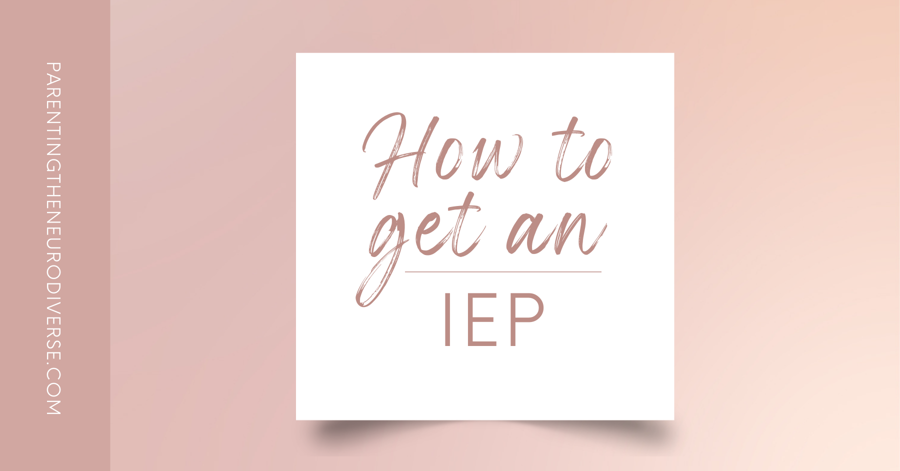 How To Get an IEP